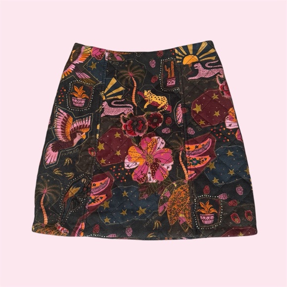 FARM Rio Dresses & Skirts - NWT Anthropologie Farm Rio Quilted Skirt, Leopard Motif, Size Small